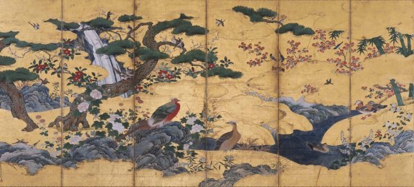 Японская живопись Кано Эйтоку