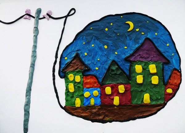 Домик из пластилина для детей