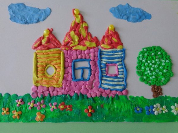 Конструирование из природного материала домик