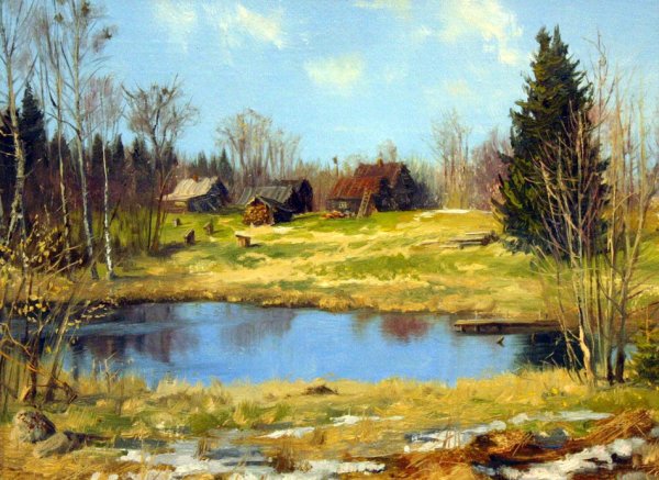 Художник Владимир Жданов Весна в Печорах