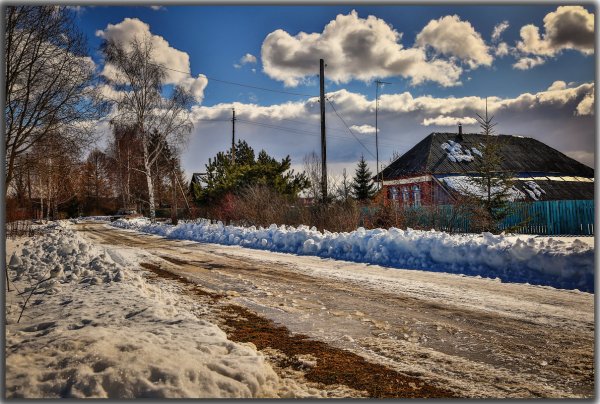 Ранняя Весна в деревне