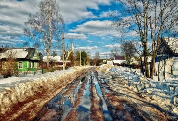 Ранняя Весна в деревне