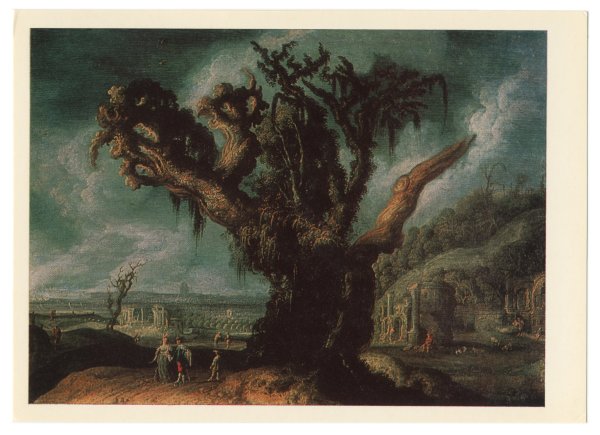Якоб Ван Геел пейзаж с большим деревом