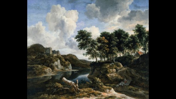 Якоб Ван Геел пейзаж с большим деревом