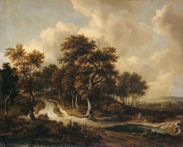 Якоб Ван Геел пейзаж с большим деревом