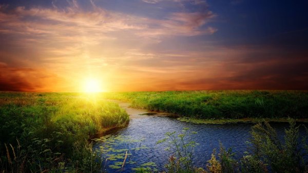 Пейзаж рассвет