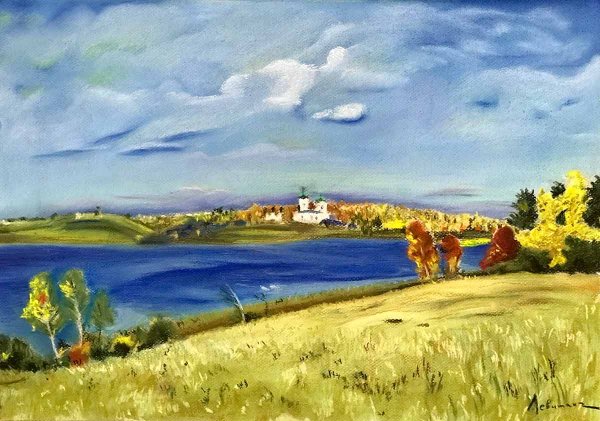 Картина Левитана река