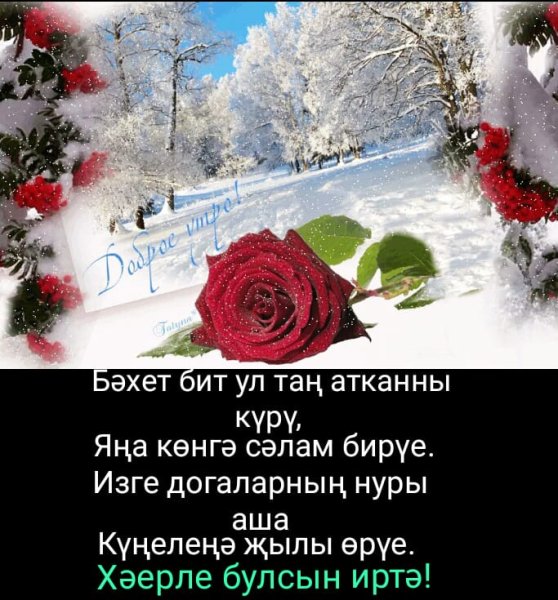 Зимнее доброе утро на татарском языке
