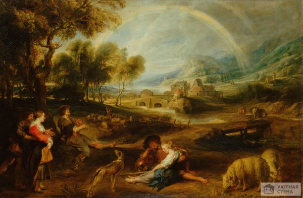 Питер Пауль Рубенс пейзаж с радугой 1630