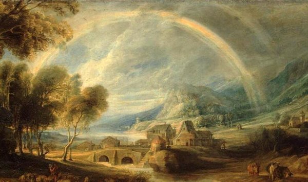 Питер Пауль Ру́бенс. «Пейзаж с радугой». 1630—1635