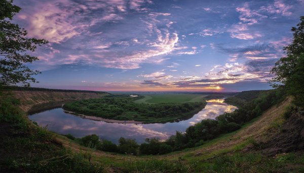 Закат Усманка Воронеж лето
