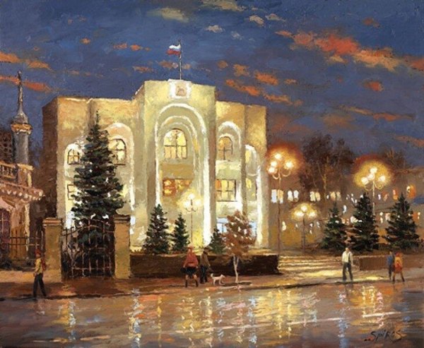 Дмитрий Спирос картины городской пейзаж Самары