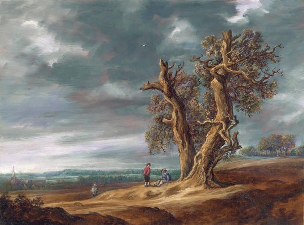 Ян Ван Гойен пейзаж с дубом