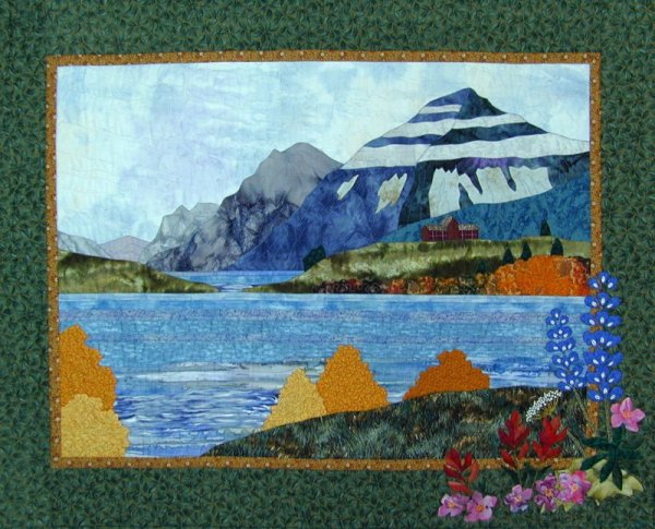 Пейзаж в лоскутной технике