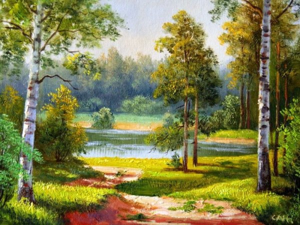 Русская природа маслом
