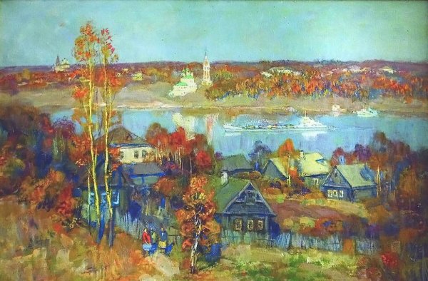 Борис Михайлович Кустодиев осень в деревне