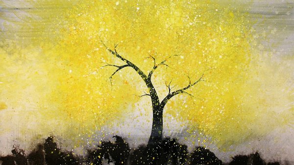 Дерево губкой