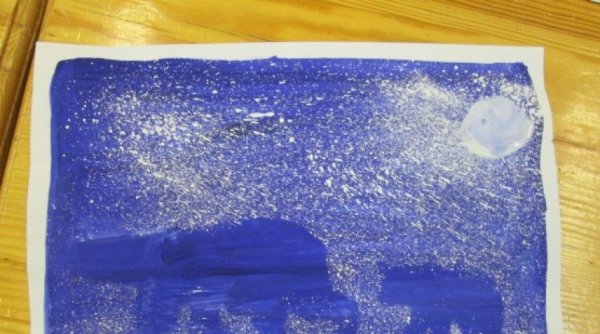 Рисование губкой