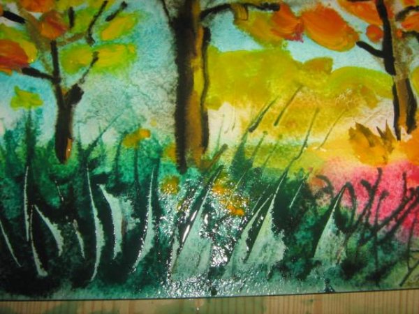 Рисование методом напыления набрызг