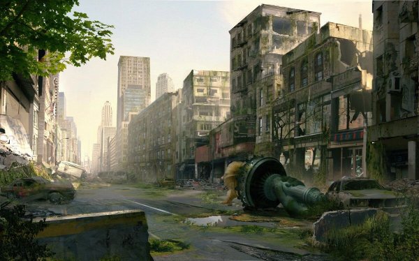 Разрушенный город метро 2033