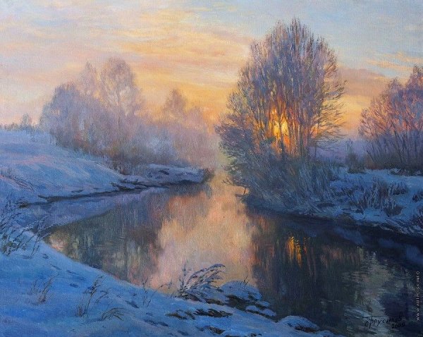 Брусилов Станислав Александрович зима картины