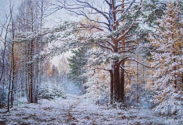 Художник Юрий Мартюшев зима