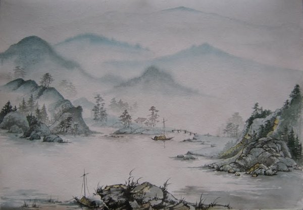 Китайская живопись «Шань-Шунь»