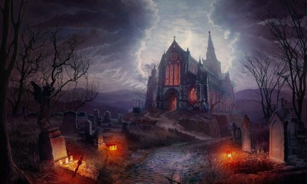 Фэнтези Готика кладбище