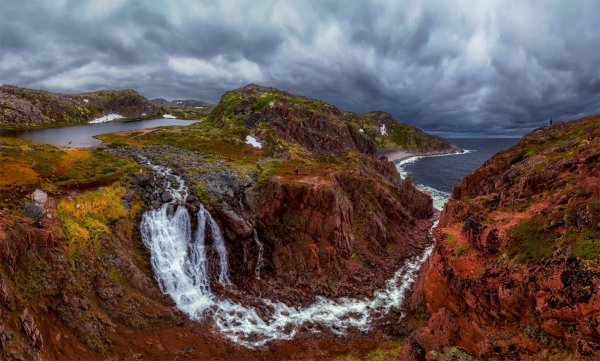 Териберка Мурманская водопад