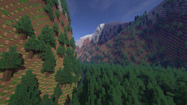 Горные ландшафты майнкрафт