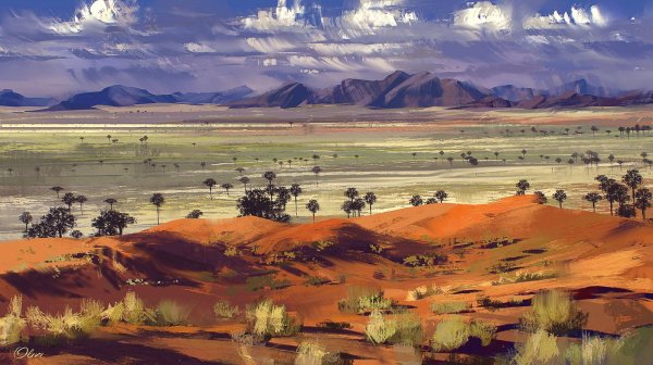 Пейзажи гор саванны