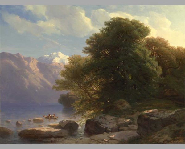 Калам, Александр (1810 - 1864) пейзаж с дубами