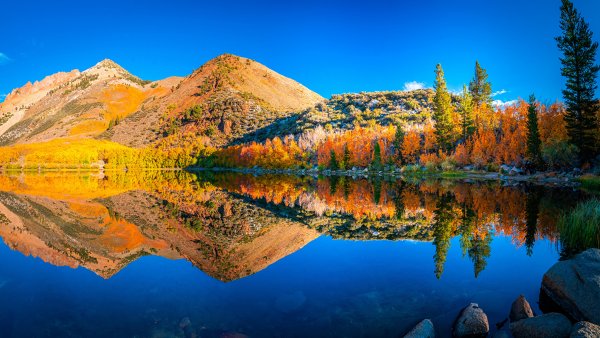 Осень горы река