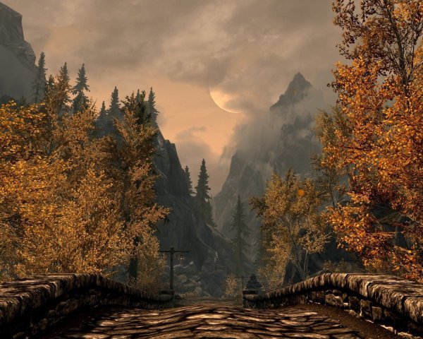 The Elder Scrolls пейзажи скайрим