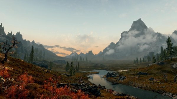 The Elder Scrolls v Skyrim пейзажи
