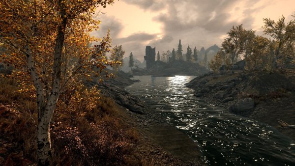 The Elder Scrolls v Skyrim пейзажи