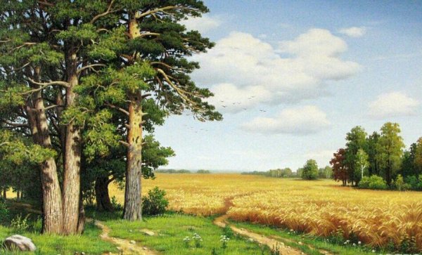 Левитан рожь Золотая