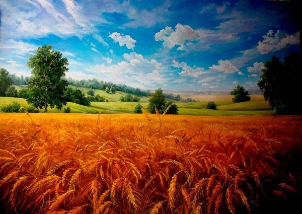 Летние пейзажи художник Gerhard Nesvadba.