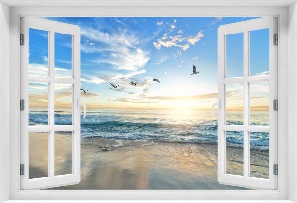 Морской пейзаж из окна