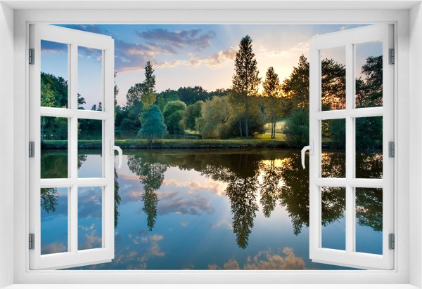 Картина окно с видом