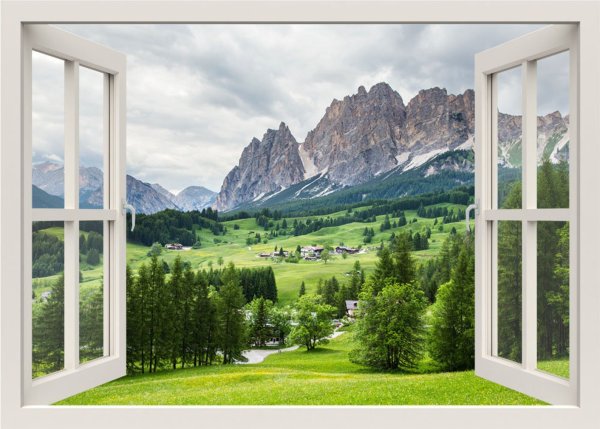 Пейзаж в окне