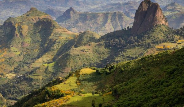 Эфиопское Нагорье в Африке