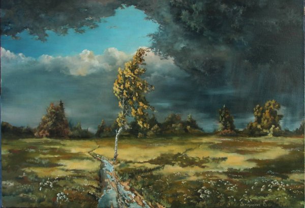 Есенин буря пейзаж