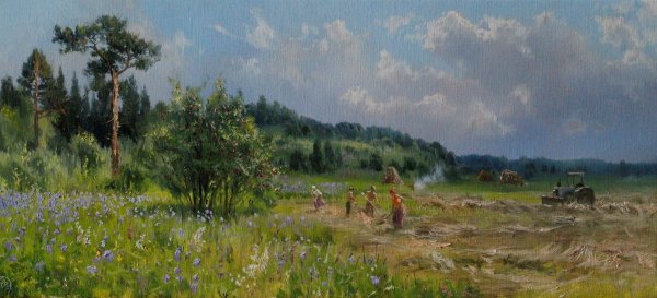 Художник Владимир Жданов сенокос