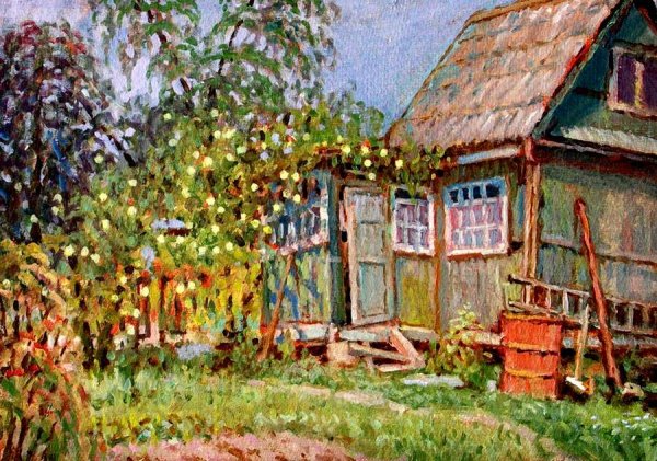 Художник Светлана Кропачева. Домик в деревне