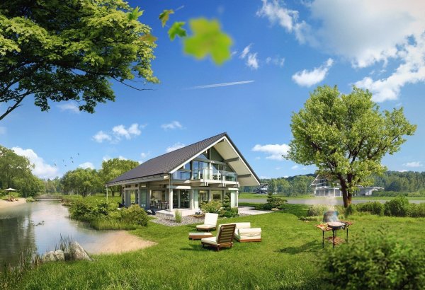 Красивый дом в деревне