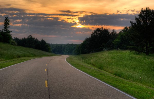 Трасса закат