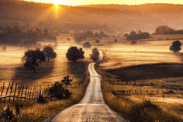 Дорога коричневый пейзаж