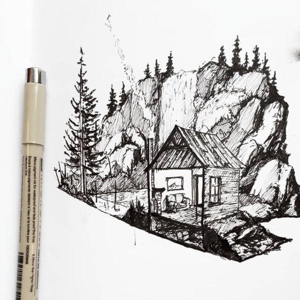 Зарисовки маркерами