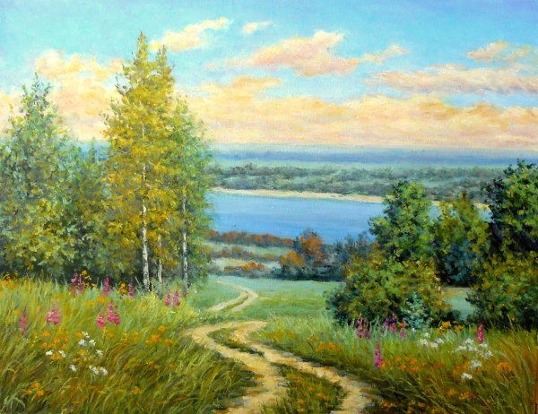 Мирный пейзаж картина